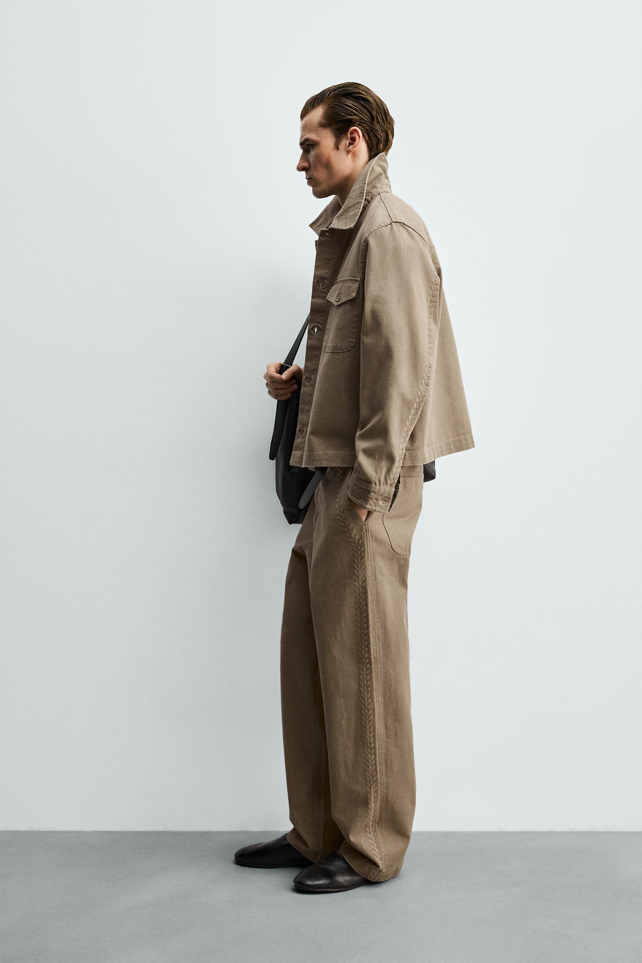 EMBROIDERED BOXY FIT OVERSHIRT
